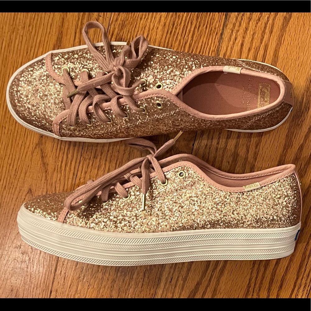 Keds Gold Glitter Sneakers